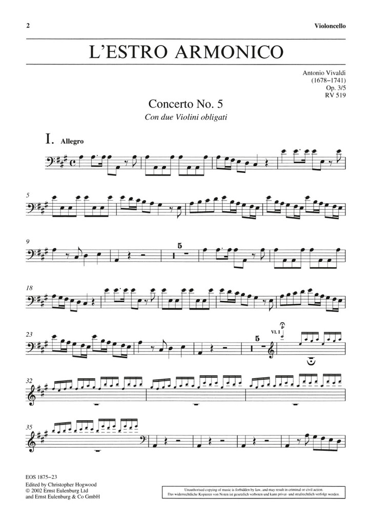 L'Estro Armonico op. 3/5 RV 519